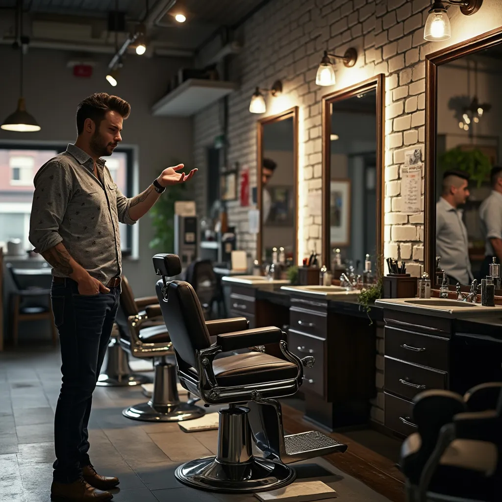 Cliente recibiendo un corte de pelo