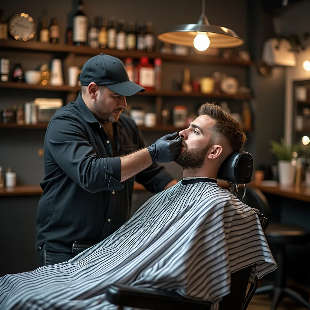 Estilista trabajando en el cabello